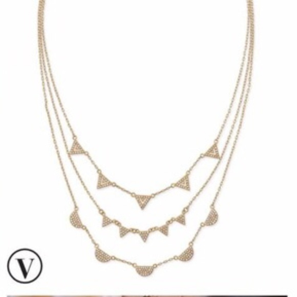 Stella & Dot Pave Chevron Necklace